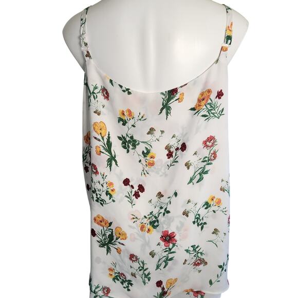 Zac & Rachel white floral tank‎ top blouse 1x Plus size - Picture 2 of 5
